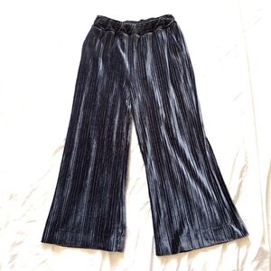 Joe Fresh | Grey / blueish Velour wide leg women's pant